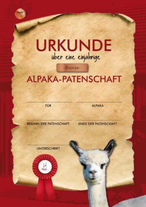 Alpaka Patenschaft Bronze